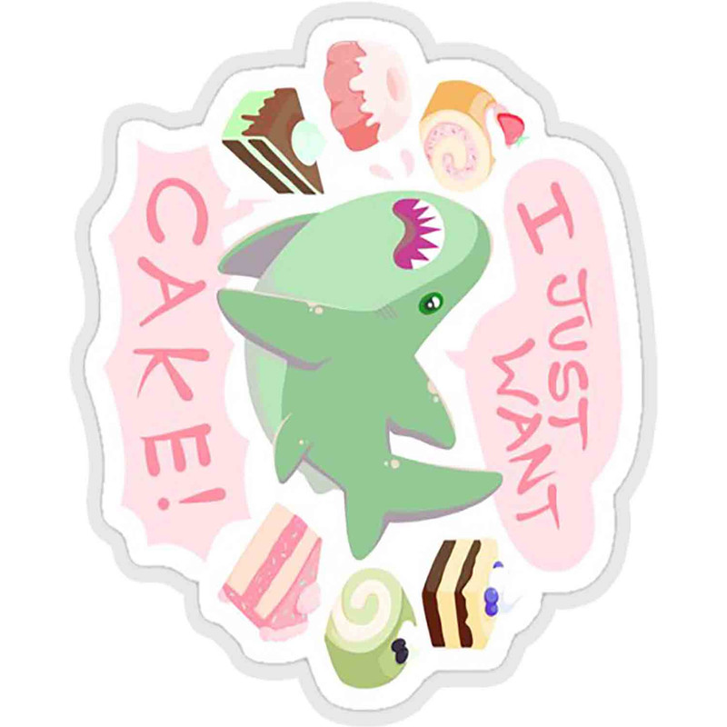استیکر لپ تاپ طرح cake shark کدST279
