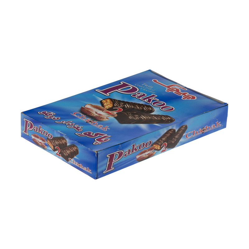 شکلات پاکو مغز دار دو قلو چیچک - 22 گرم بسته 24 عددی