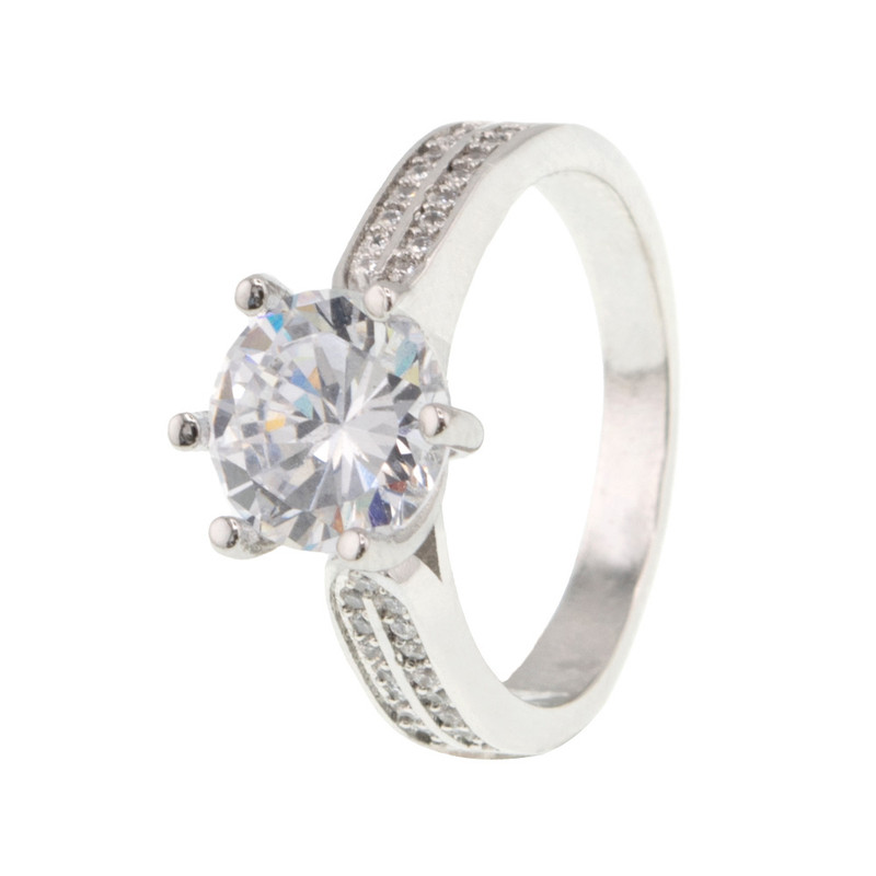 انگشتر زنانه برانت طرح نگین پرنسس