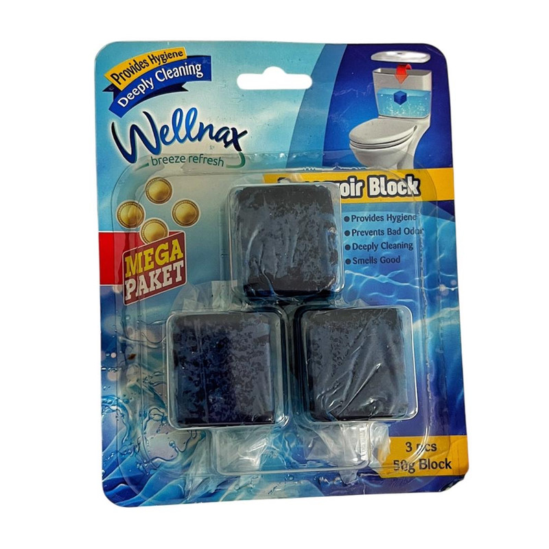 قرص جرمگیر توالت فرنگی ولناکس مدل Deeply Cleaning وزن 50 گرم بسته 3 عددی