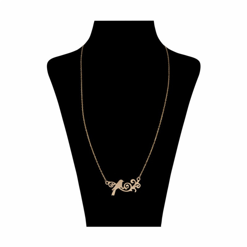 گردنبند طلا 18 عیار زنانه مدل پرنده