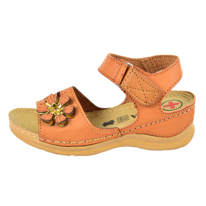 صندل دخترانه مدل برچسبی گلدار کد HN.3653