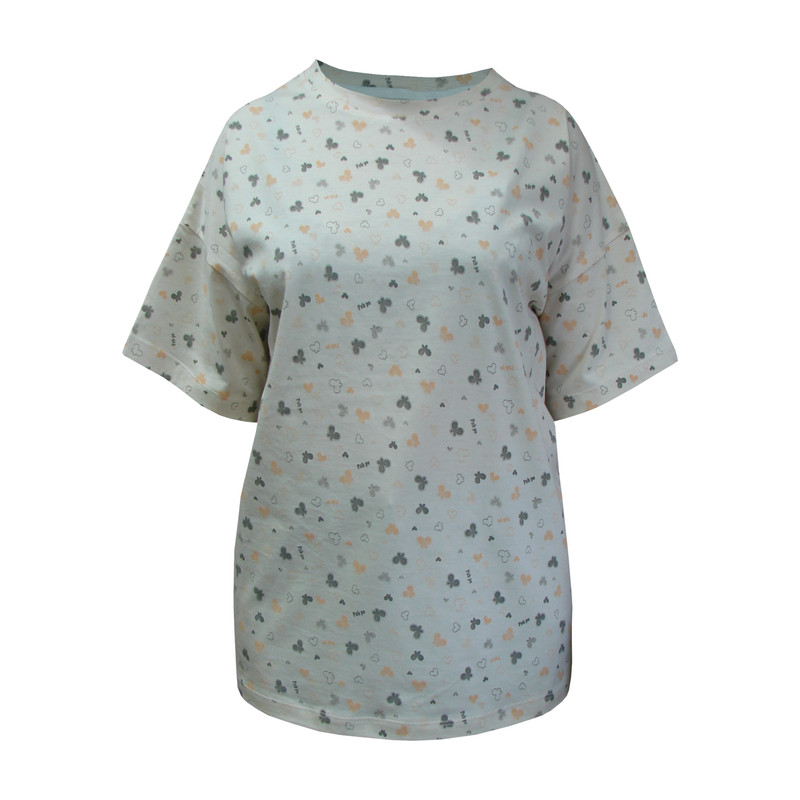 تی شرت آستین کوتاه زنانه مدل نخ پنبه چاپی طرح پروانه