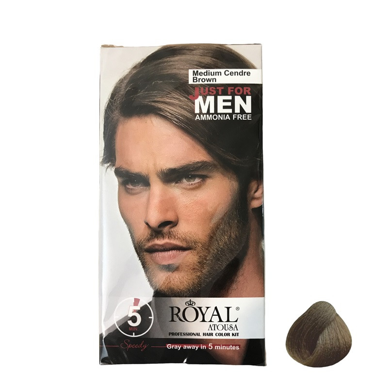 کیت رنگ مو آتوسا رویال شماره 0.3 حجم 100 میلی لیتر رنگ قهوه ای دودی متوسط