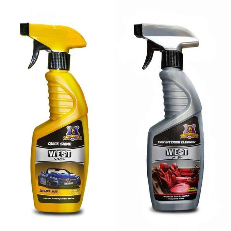 خرید و قیمت واکس بدنه و محلول صفرشویی داخل خودرو وست واش مدل pack02 حجم 600 میلی لیتر