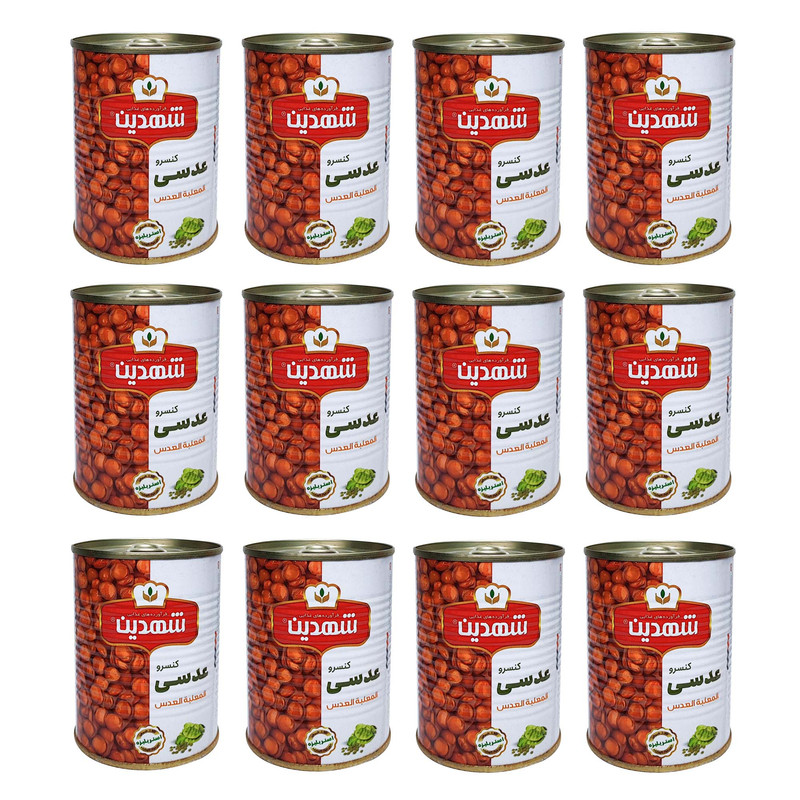کنسرو عدسی شهدین - 370 گرم بسته 12 عددی