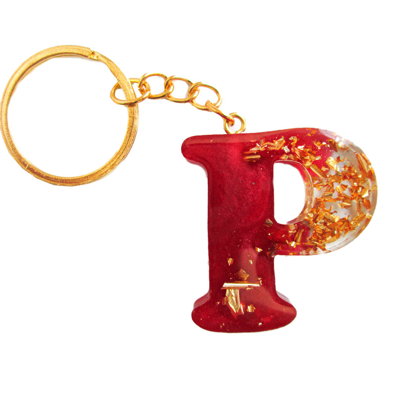 خرید و قیمت جاکلیدی رزینی مدل حرف P انگلیسی