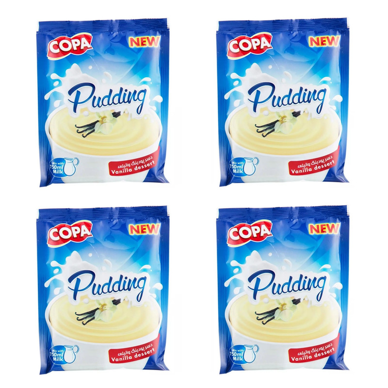 خرید و قیمت پودر دسر پودینگ وانیلی کوپا - 125 گرم بسته 4 عددی
