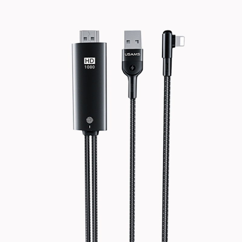 کابل تبدیل HDMI به لایتنینگ/USB یوسمز مدل USSJ442 طول 2 متر