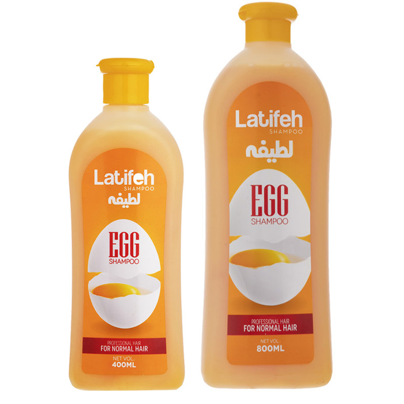 خرید و قیمت شامپو مو لطیفه مدل پروتئین تخم مرغ حجم 800 میلی لیتر به همراه شامپو مو لطیفه مدل تخم مرغ حجم 400 میلی لیتر