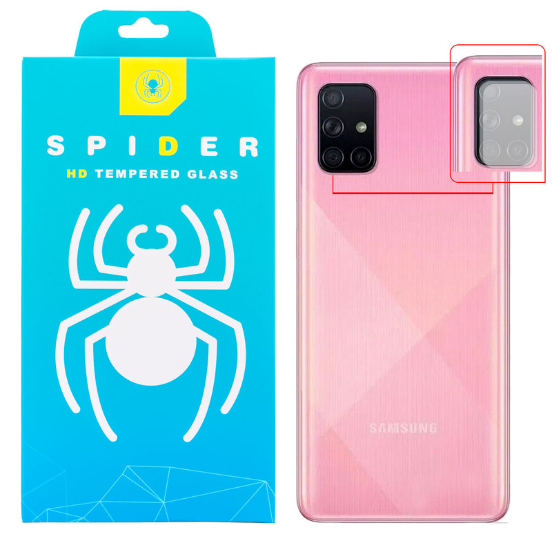 محافظ لنز دوربین اسپایدر مدل GC-2000 مناسب برای گوشی موبایل سامسونگ Galaxy A71 بسته دو عددی