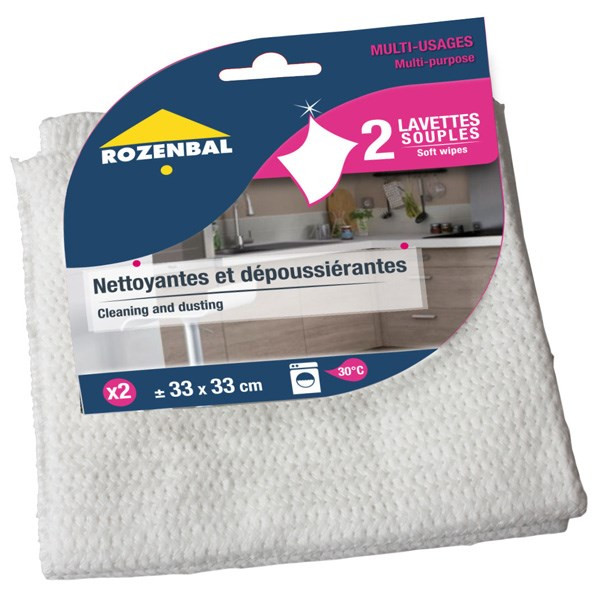 دستمال مرطوب گردگیری رزنبال کد 700052 بسته 2 عددی