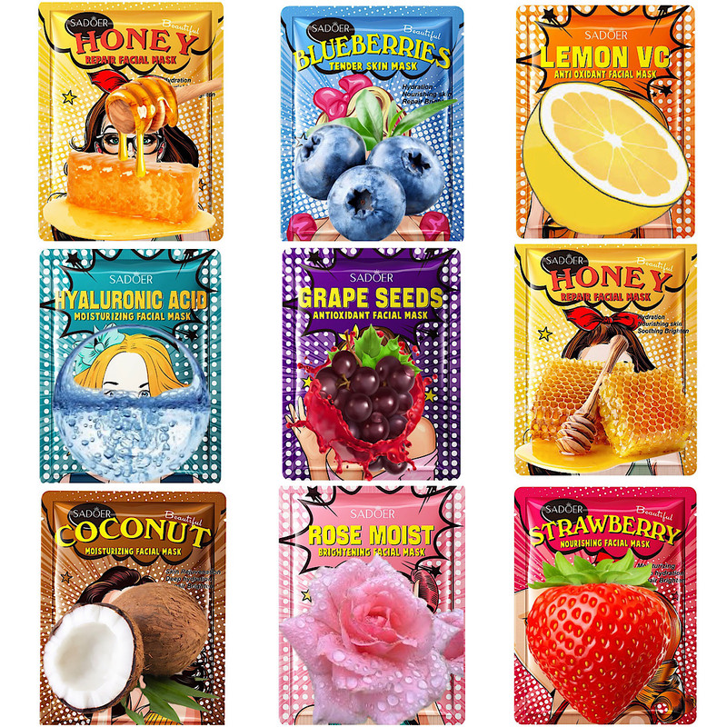 ماسک صورت سادور مدل آبرسان وزن 25 گرم بسته 9 عددی