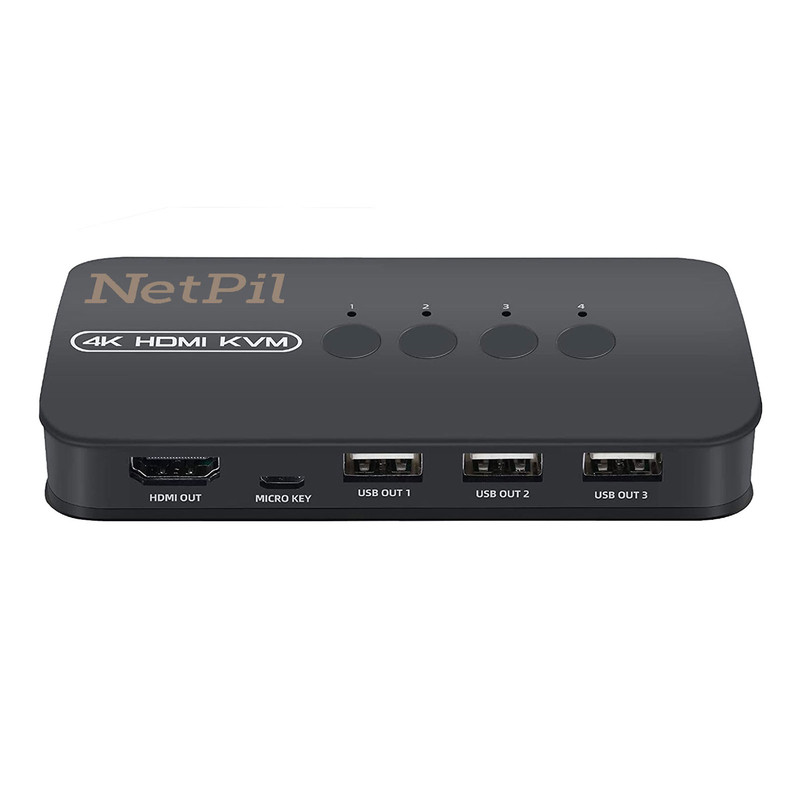 سوییچ چهار پورت HDMI KVM نت پیل مدل HK401