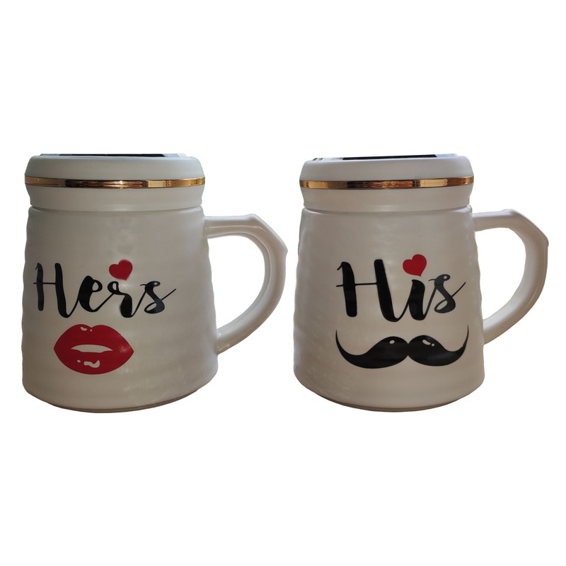 ماگ مدل C43 طرح His و Hers مجموعه 2 عددی