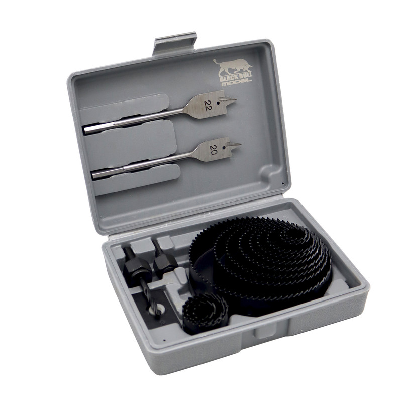 خرید و قیمت مته گرد بر چوب بلک بول کد YP-CHOOB-MDF-019 مجموعه 19 عددی