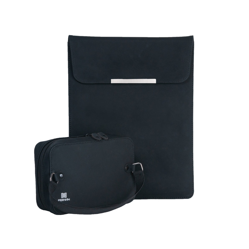 کاور لپ تاپ پِروین مدل LD-24 مناسب برای لپ تاپ 16 اینچی به همراه کیف لوازم جانبی