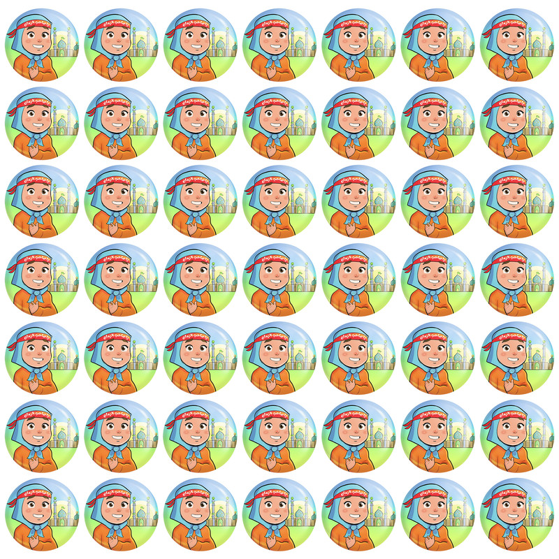 مگنت خندالو طرح کودکانه میلاد امام زمان نیمه شعبان کد 25537 بسته 49 عددی