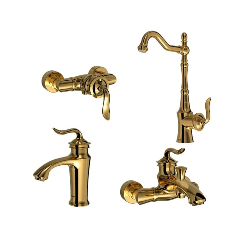 ست شیرآلات فیروزه مدل مینی آیدا بسته 4 عددی