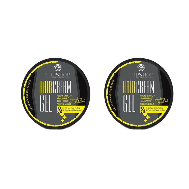 کرم ژل مو تاپ شاپ مدل آلوئه ورا حجم 200 میلی لیتر بسته 2 عددی