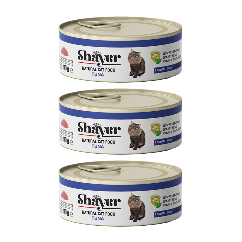 کنسرو غذای گربه شایر مدل ماهی وزن 110 گرم بسته 3 عددی