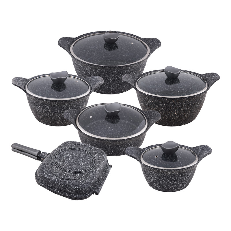 سرویس پخت و پز 12 پارچه دالتون طرح گرانیت