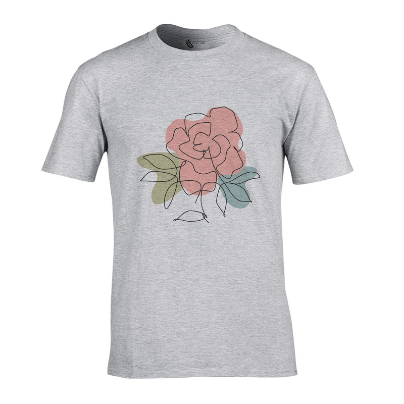 تی شرت آستین کوتاه مردانه مدل گل
