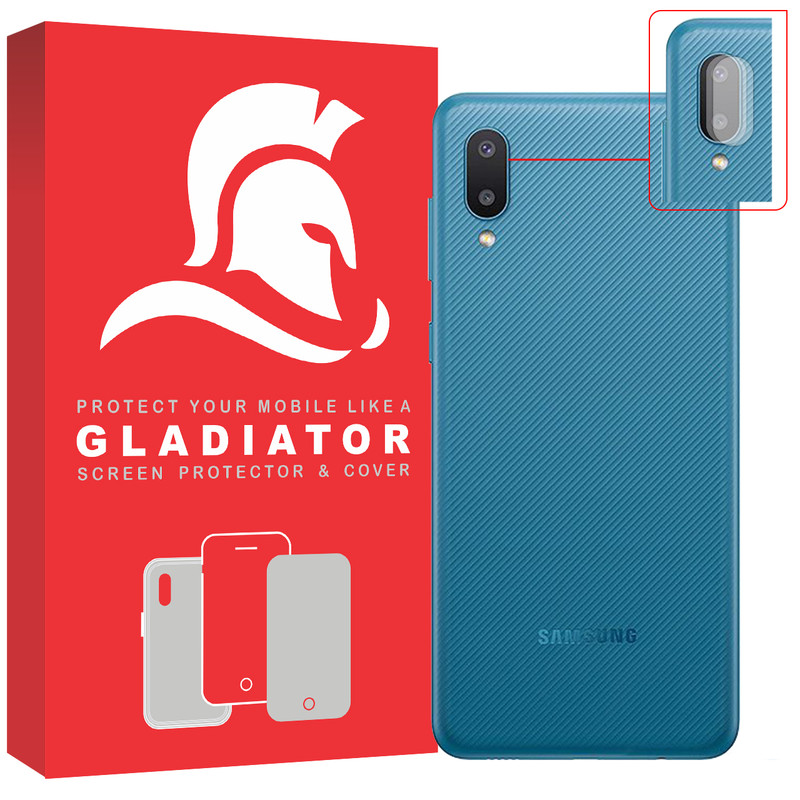 محافظ لنز دوربین گلادیاتور مدل GCS2000 مناسب برای گوشی موبایل سامسونگ Galaxy M02 بسته دو عددی