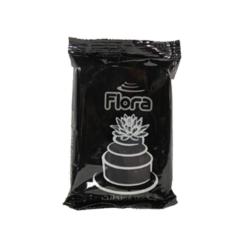 خرید و قیمت خمیر فوندانت مشکی فلورا - 200 گرم