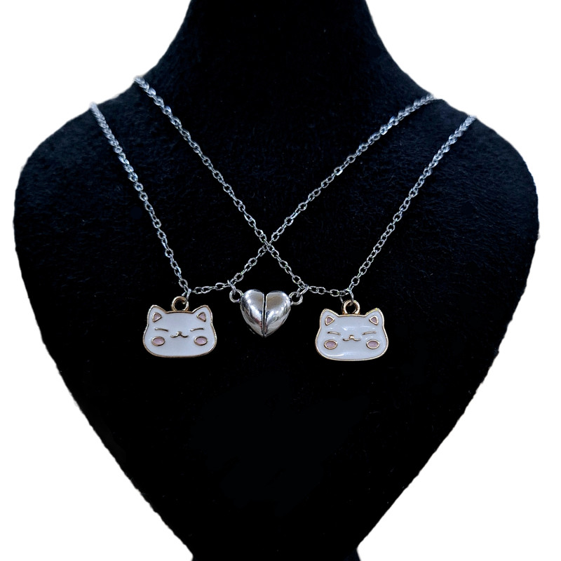 گردنبند دخترانه مدل گربه کیتی مگنتی بسته 2 عددی