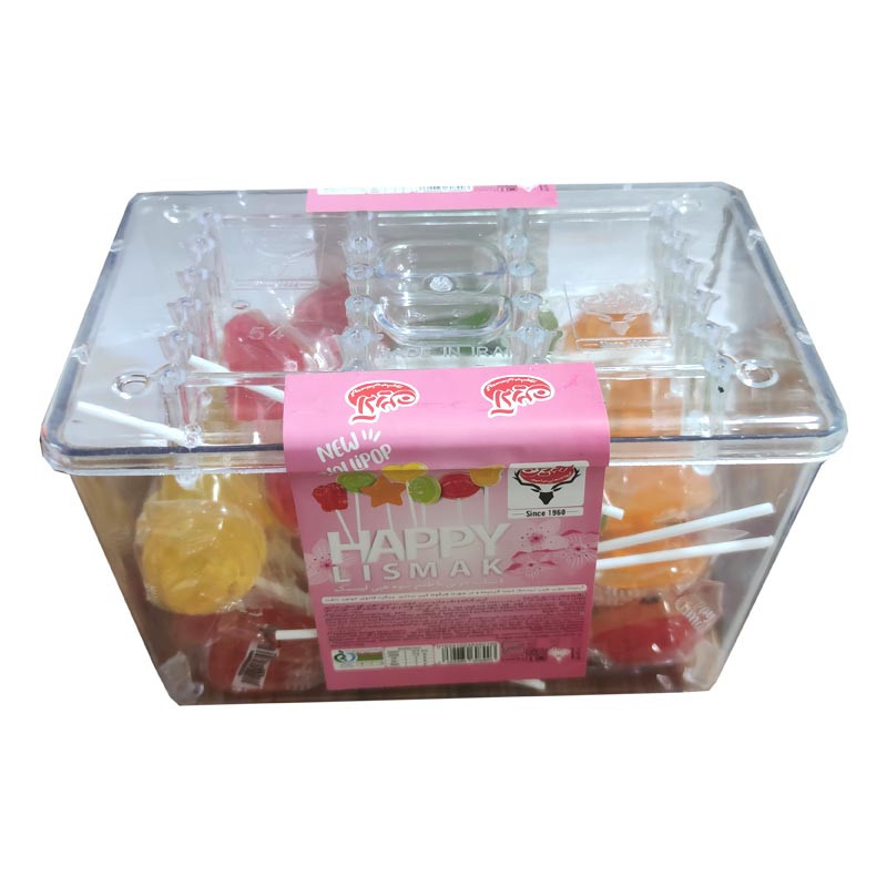 آبنبات چوبی هپی لیسمک آدرین - 800 گرم بسته 40 عددی