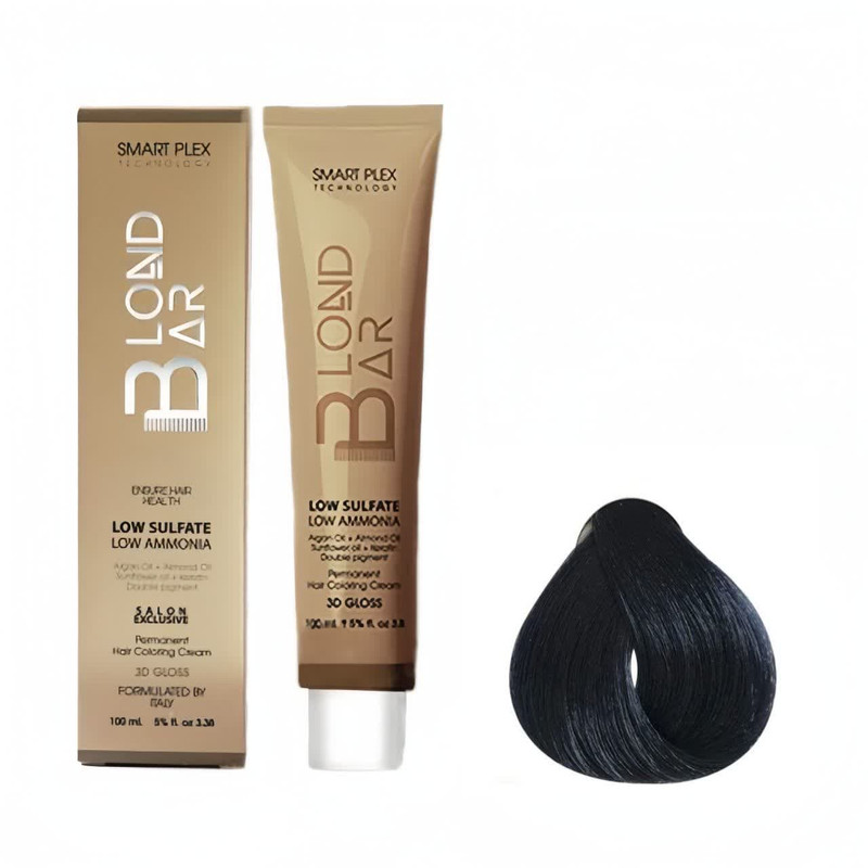 رنگ مو بلوند بار شماره 1.10حجم 100 میلی لیتر رنگ مشکی پرکلاغی