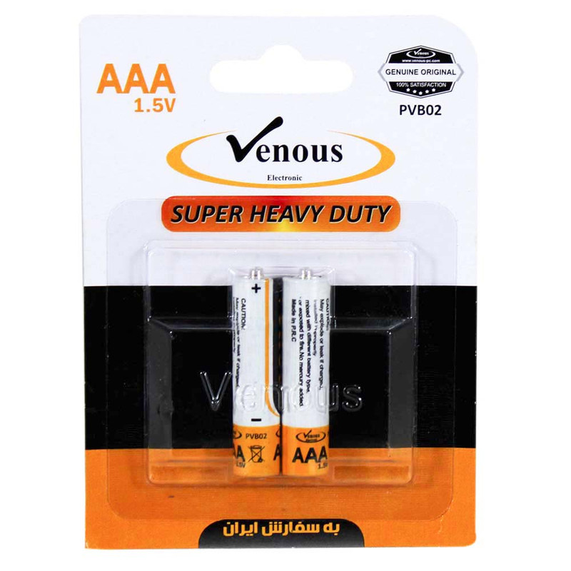 خرید و قیمت باتری نیم قلمی ونوس مدل super heavy duty بسته 2 عددی