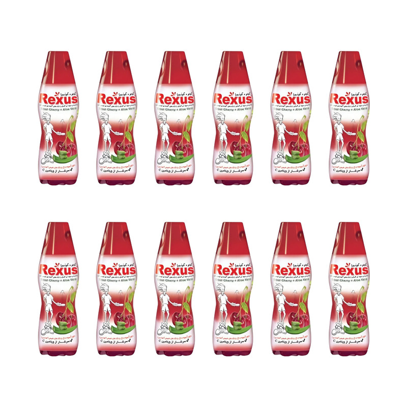 آبمیوه آلبالو با تکه های آلوئه ورا کاپ دار رکسوس - 330 میلی لیتر بسته 12 عددی