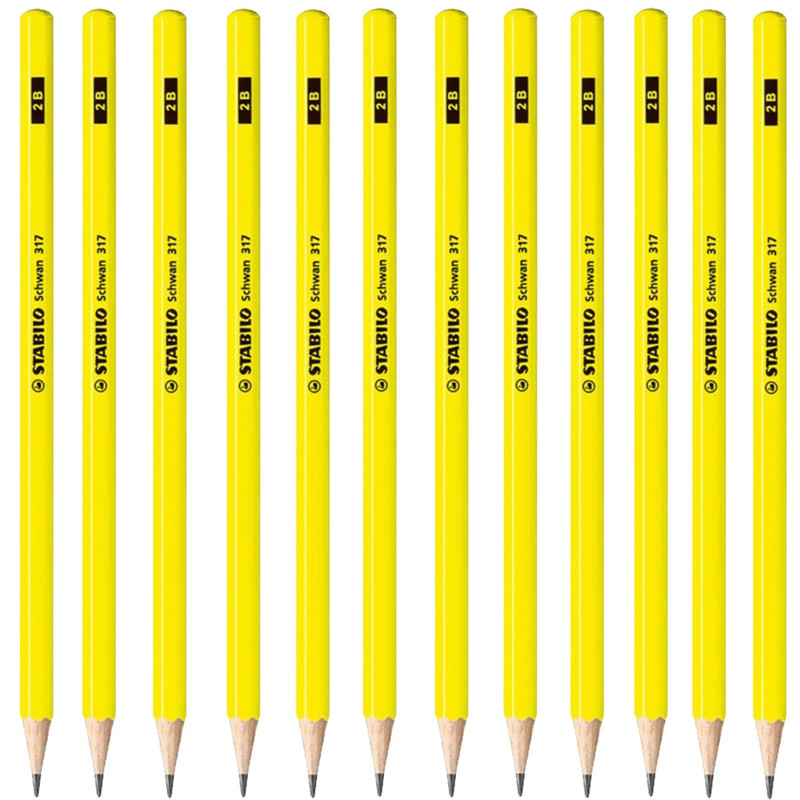مداد مشکی استابیلو مدل Schwan 317 بسته 12 عددی