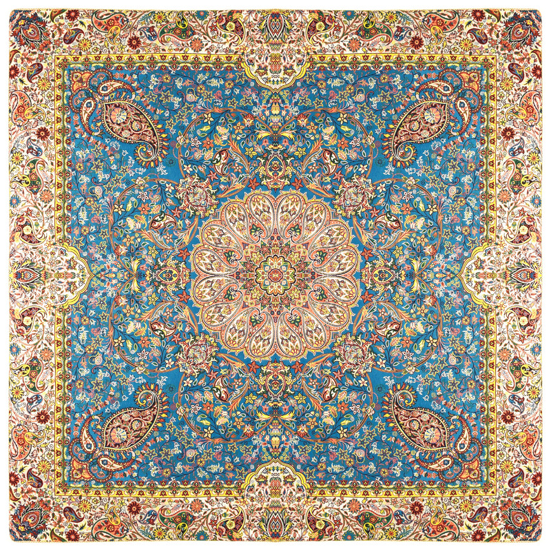 رومیزی ترمه نگین خاتم یزد طرح افشاری کد ABDR3