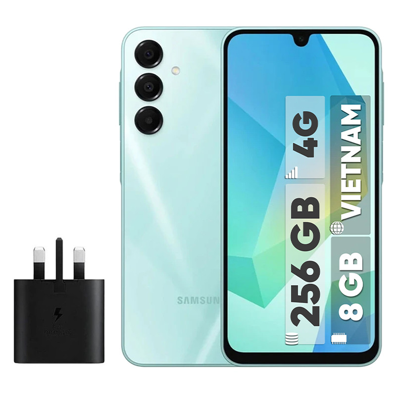 گوشی موبایل سامسونگ مدل Galaxy A16 4G دو سیم کارت ظرفیت 256 گیگابایت و رم 8 گیگابایت - ویتنام - به همراه شارژر 25 وات سامسونگ