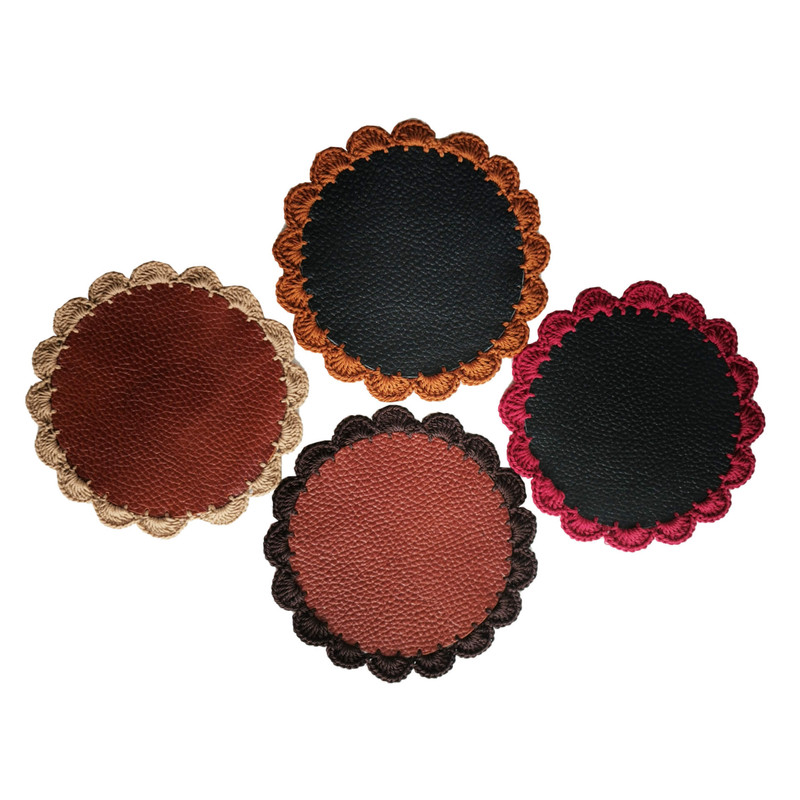 زیرلیوانی مدل گلبرگ کد 01 بسته 6 عددی