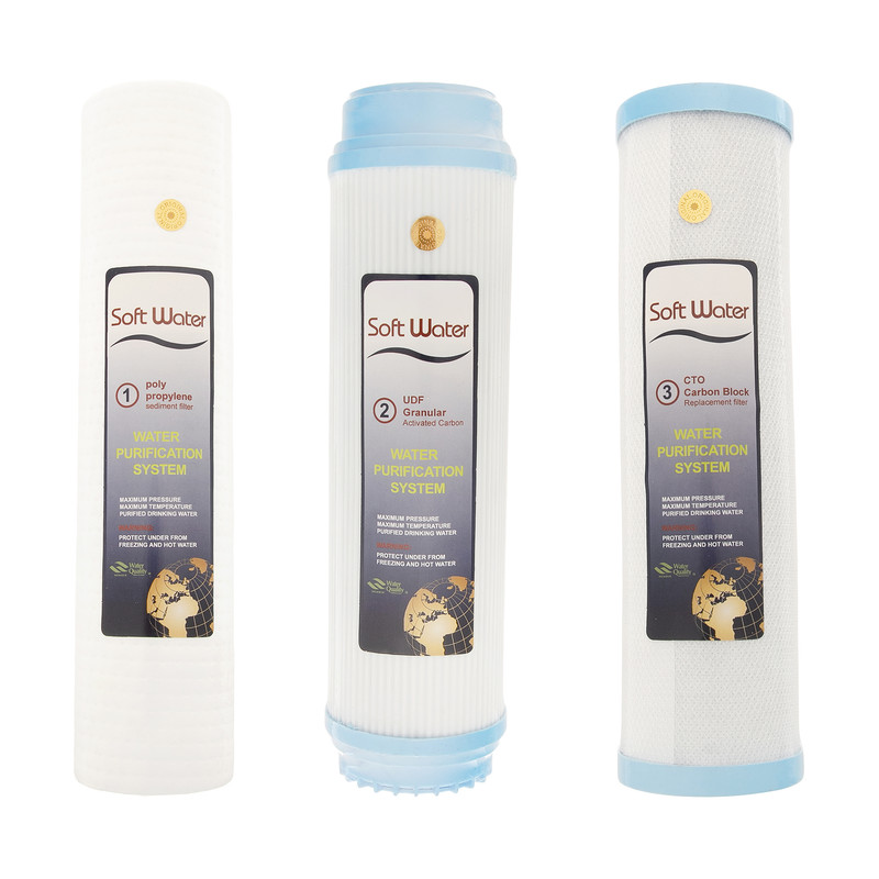 فیلتر دستگاه تصفیه آب سافت واتر مدل 10 مجموعه 3 عددی