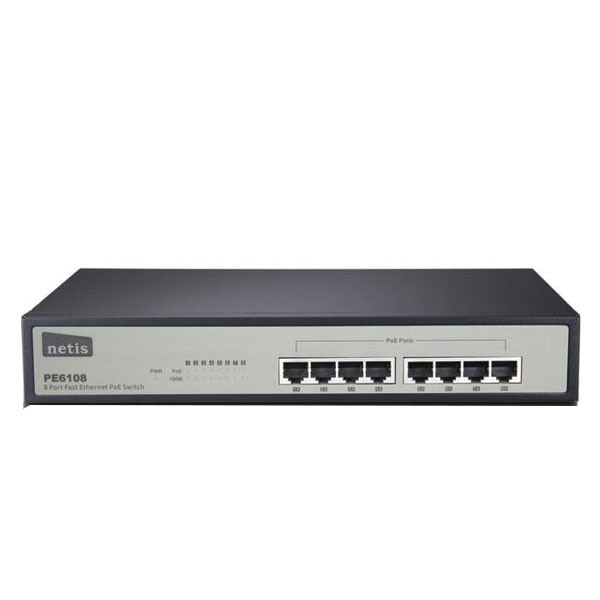 سوییچ 8 پورت غیر مدیریتی POE نتیس مدل PE6108