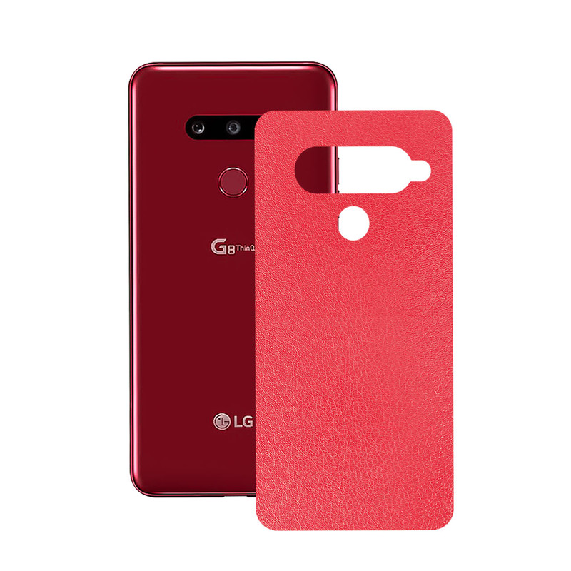 خرید و قیمت برچسب پوششی راک اسپیس طرح Leather-RD مناسب برای گوشی موبایل ال جی G8s Thinq