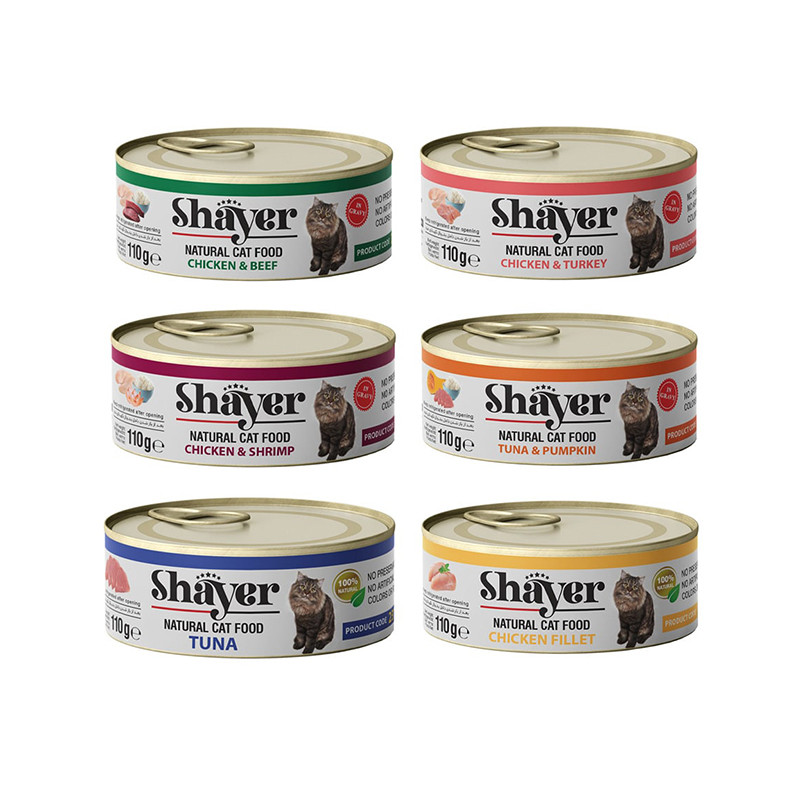 کنسرو غذای گربه شایر مدل Natural بسته 6 عددی