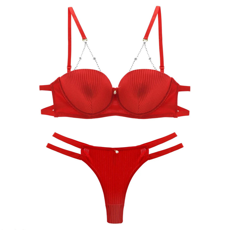 ست شورت و سوتین زنانه مدل اسفنجی مرواریدی کد GH001