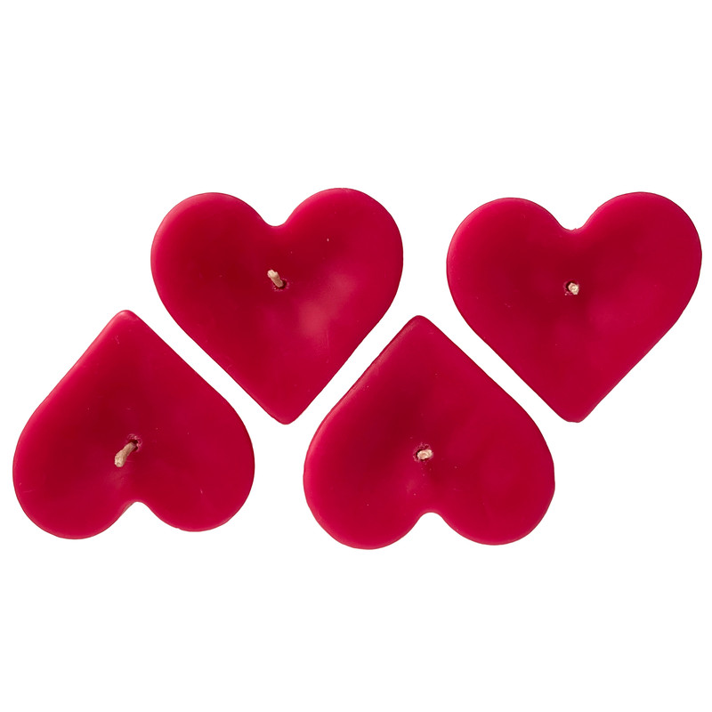 شمع دل تافته مدل قلب کد Del_CA01 بسته 4 عددی