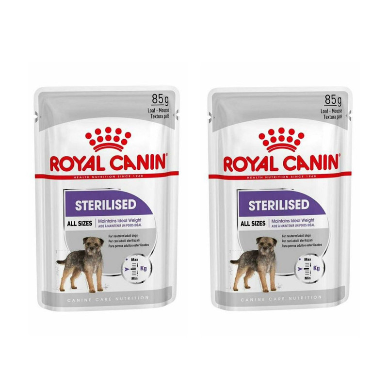 غذای پوچ سگ رویال کنین مدل Sterilized وزن 85 گرم بسته 2 عددی