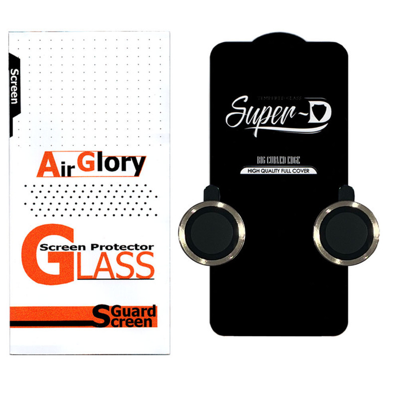 محافظ لنز دوربین ایرگلوری مدل رینگی مناسب برای گوشی موبایل اپل IPhone 13 به همراه محافظ صفحه نمایش