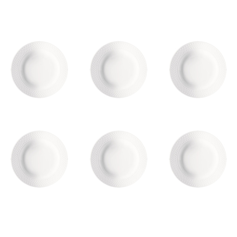 بشقاب خورش خوری چینی زرین ایران مدل رادیانس 22 درجه سه بسته شش عددی