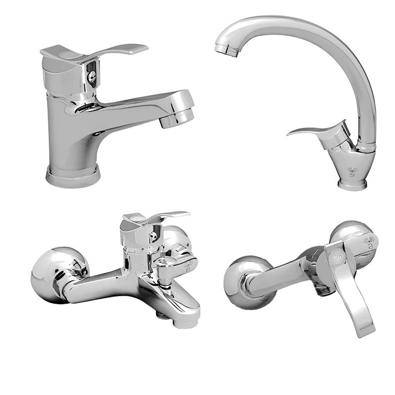 خرید و قیمت ست شیرآلات برلیان مدل اروند بسته 4 عددی