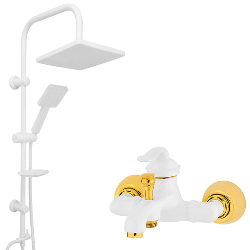 خرید و قیمت شیر حمام شیرالات ادرینا مدل جاسپر به همراه علم دوش دوکاره