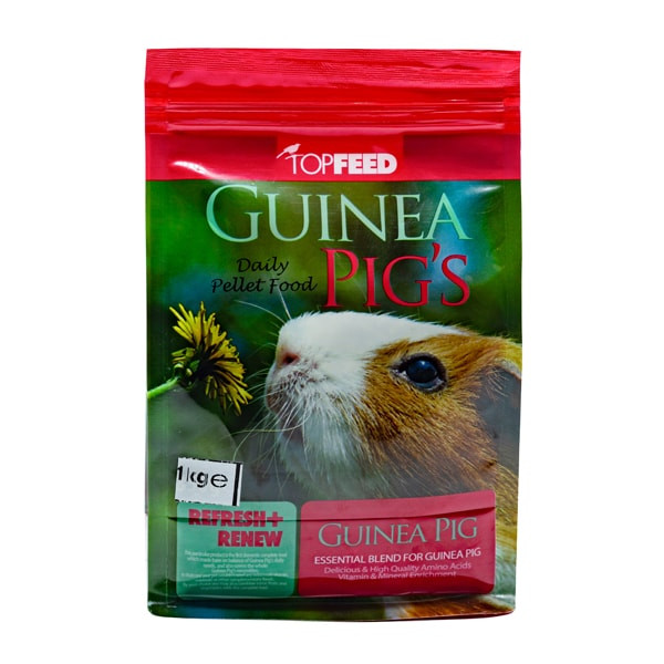 خرید و قیمت غذا خشک خوکچه هندی تاپ فید مدل پلت وزن 1000 گرم